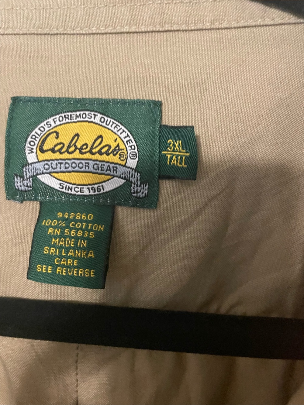 Cabela's Tan and Bright Orange Lightweight Hunting Shirt Jacket 3X - Picture 4 of 7